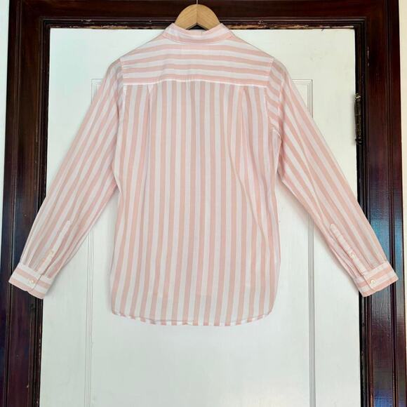 Trovata Birds of Paradis Blake Pink & White Stripe Button Down Shirt- XS - Picture 3 of 5